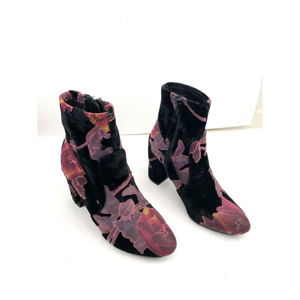 Steve Madden Grand Burgundy‎ Floral Booties Size 6.5 - Picture 4 of 10